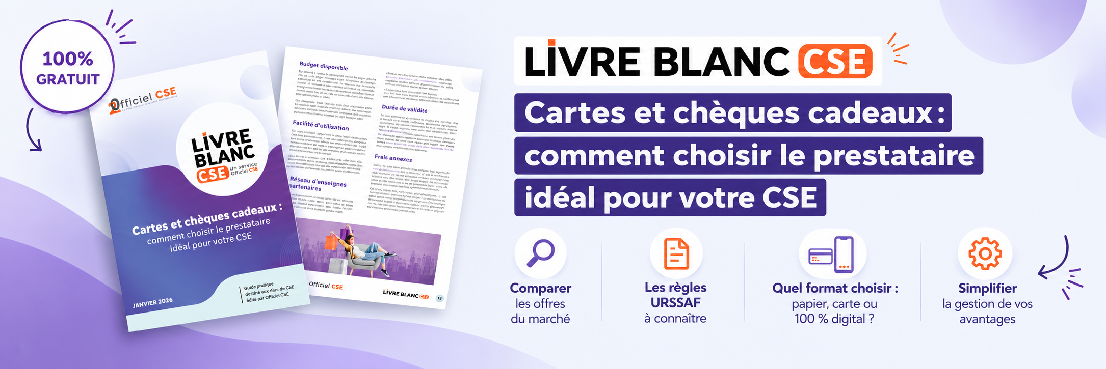 Livre Blanc CSE : Cartes et chèques cadeaux : comment choisir le prestataire idéal pour votre CSE ?